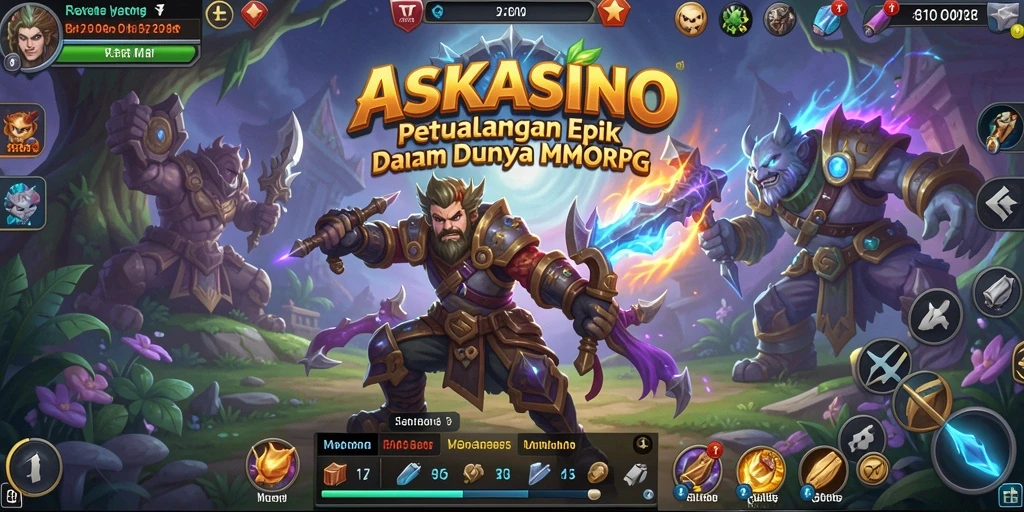 Tampilan gameplay epik dalam petualangan MMORPG ASKASINO.