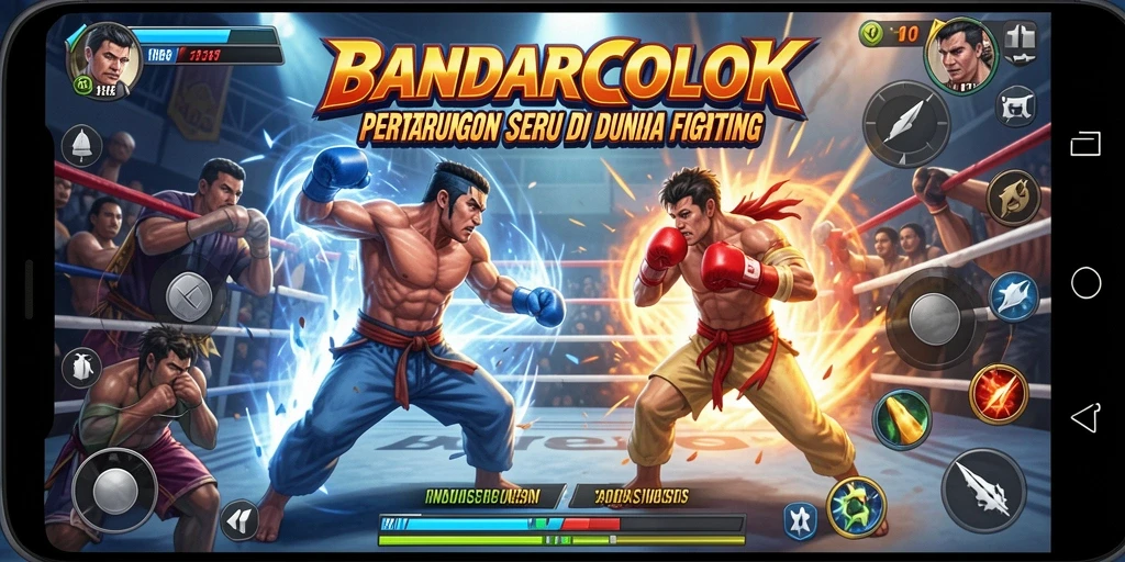 Tangkapan layar menampilkan aksi pertarungan seru di BANDARCOLOK.