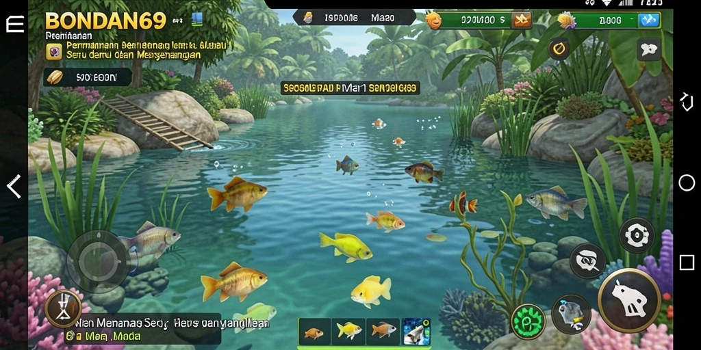 Screenshot menampilkan gameplay seru memancing di BONDAN69.