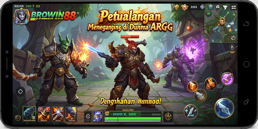 Tampilan gameplay BROWIN88 dengan aksi ARPG seru.