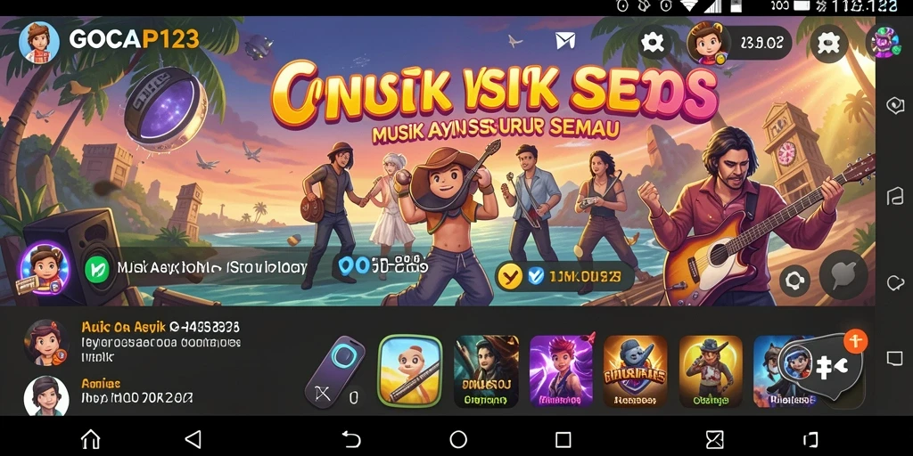 Tampilan game GOCAP123 saat bermain musik interaktif yang seru.