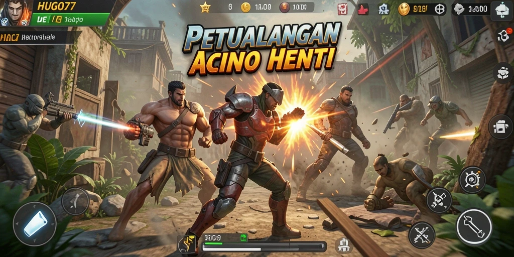 Tampilan menarik dari gameplay HUGO77 yang mendebarkan.