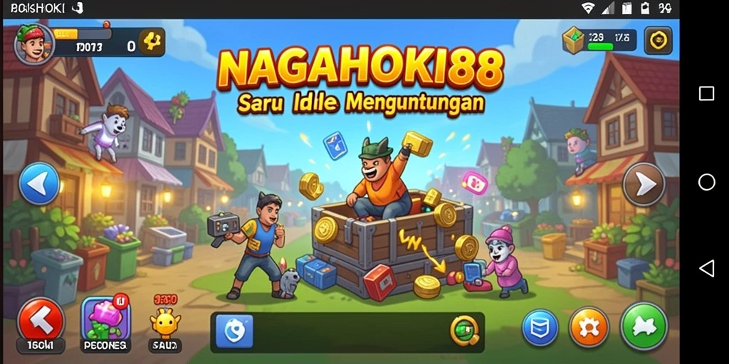 Screenshot gameplay <strong>NAGAHOKI88</strong> menunjukkan aksi pengumpulan sumber daya yang seru.