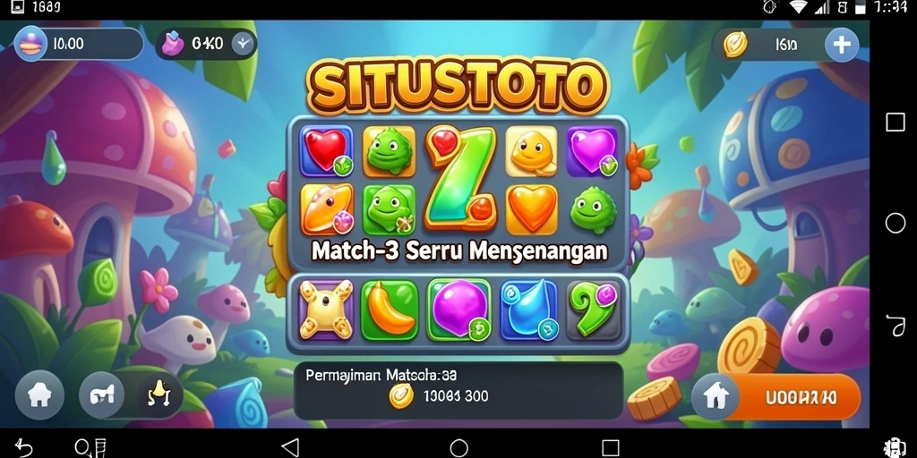Tangkapan layar SITUSTOTO menampilkan gameplay seru dari permainan Match-3.